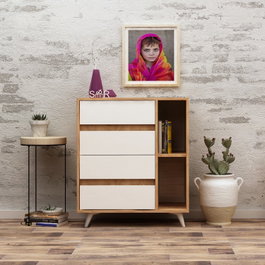 Hanah Home Cómoda Tsela Roble y Blanco